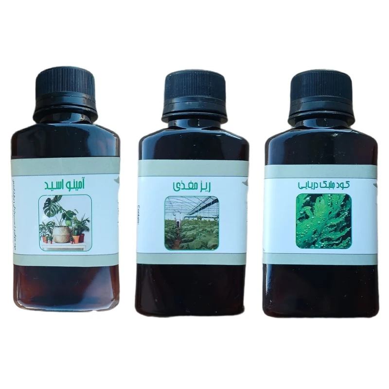 کود مایع امینو اسید و جلبک دریایی و ریز مغذی مدل life drop حجم 110 میلی لیتر بسته 3 عددی