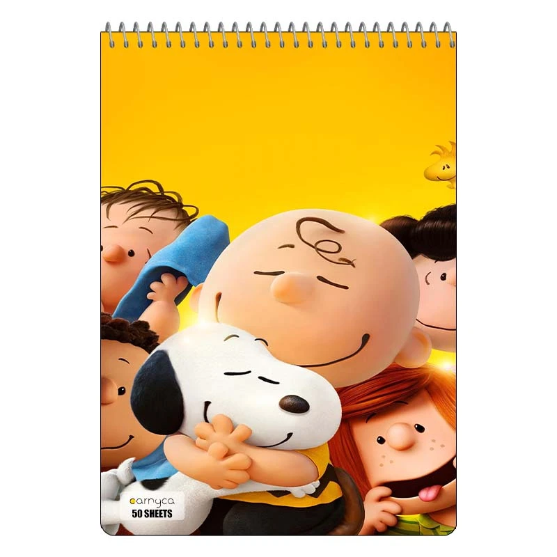 دفتر نقاشی 50 برگ سیمی کارنیکا طرح فیلم بادام زمینی ها The Peanuts کد 55358