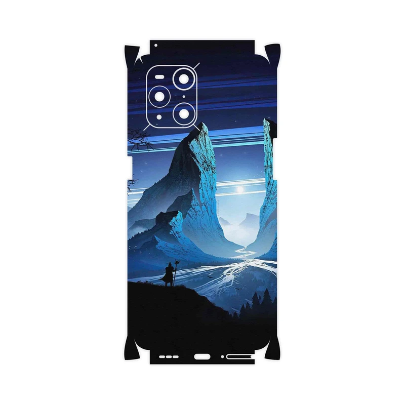 برچسب پوششی ماهوت مدل Blue Mountains Digital Art-FullSkin مناسب برای گوشی موبایل اپو Find X3 Pro
