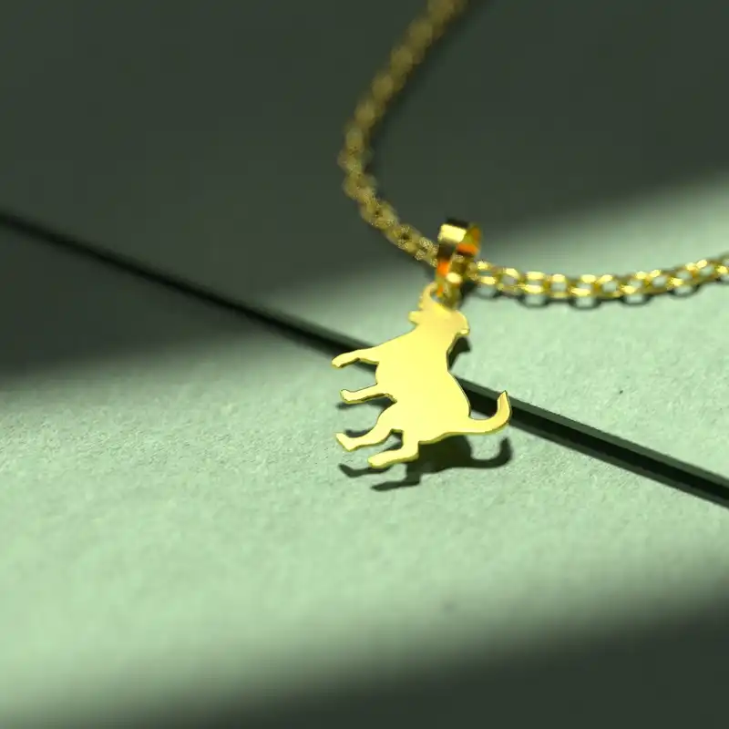 گردنبند طلا 18 عیار زنانه مدوپد مدل سگ کد J3-1-1243