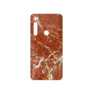 MAHOOT Red Marble Cover Sticker for Motorola One Macro
