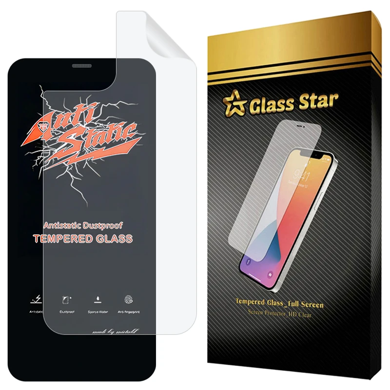 محافظ صفحه نمایش گلس استار مدل ANNG مناسب برای گوشی موبایل اپل iPhone 12 Pro Max به همراه محافظ پشت گوشی