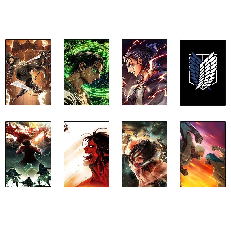 پوستر کارنيکا طرح حمله به تایتان Attack on Titan کد 93237 مجموعه 8 عددی