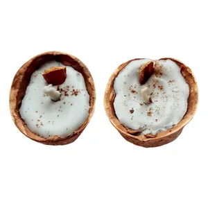 شمع دست ساز مدل گردویی دارچین بسته 2 عددی