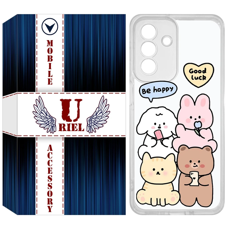 کاور یوریل مدل Clear کد 14 طرح خوشحال مناسب برای گوشی موبایل سامسونگ Galaxy A36