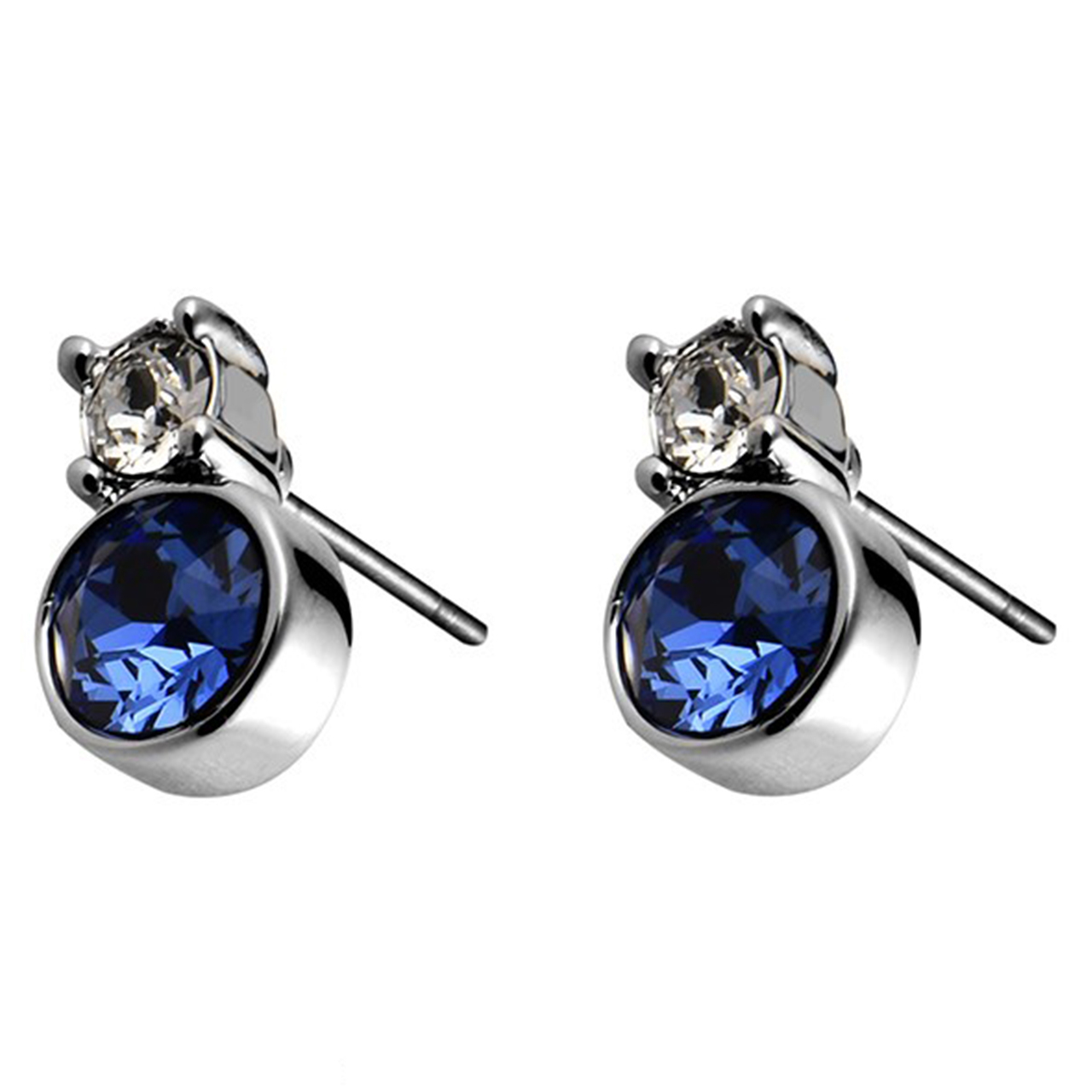 گوشواره میخی الیور وبر مدل لیندو Lindo Rhod Sapphire 22395-206