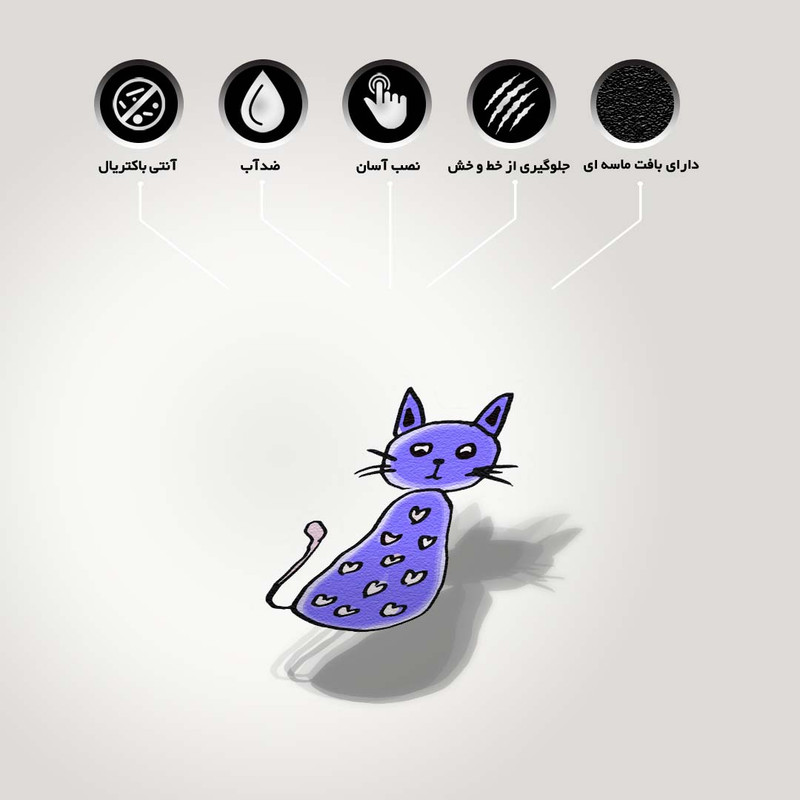 استیکر لپ تاپ طرح گربه دوست داشتنی کد ST-135 1
