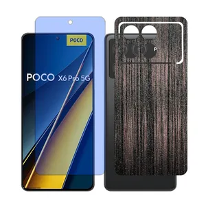 Glass Together model blue cut Screen Protector Suitable for Xiaomi Poco X6 Pro Mobile Phone with Back cover sticker