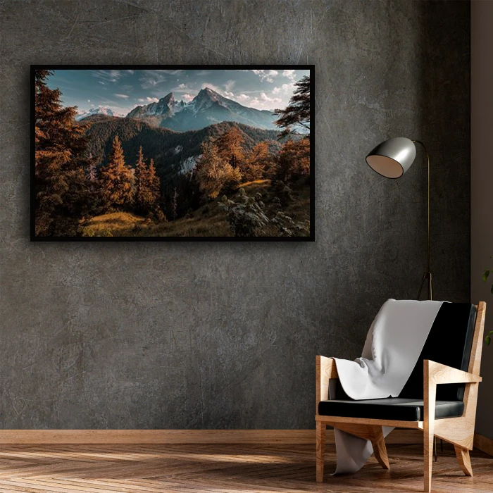 تابلو نوری بکلیت طرح منظره طبیعت پاییزی مدل B-D1460