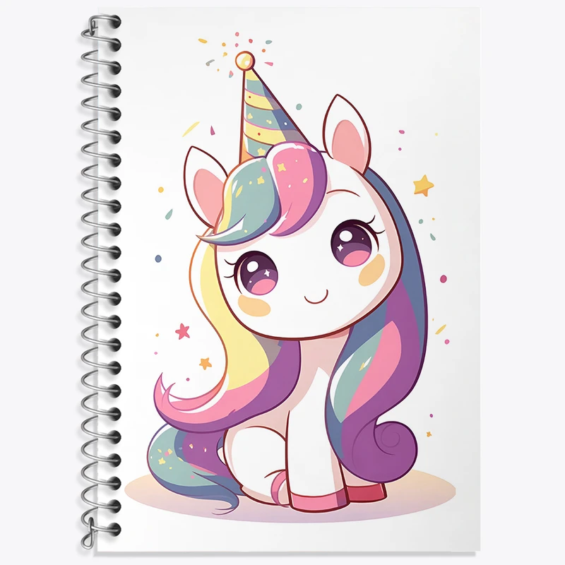 دفتر لغت 50 برگ خندالو طرح اسب تک شاخ کیوت کد N4626