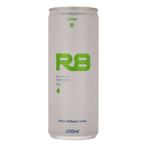 آب گازدار با طعم لیمو R8 لایف - 250 میلی لیتر