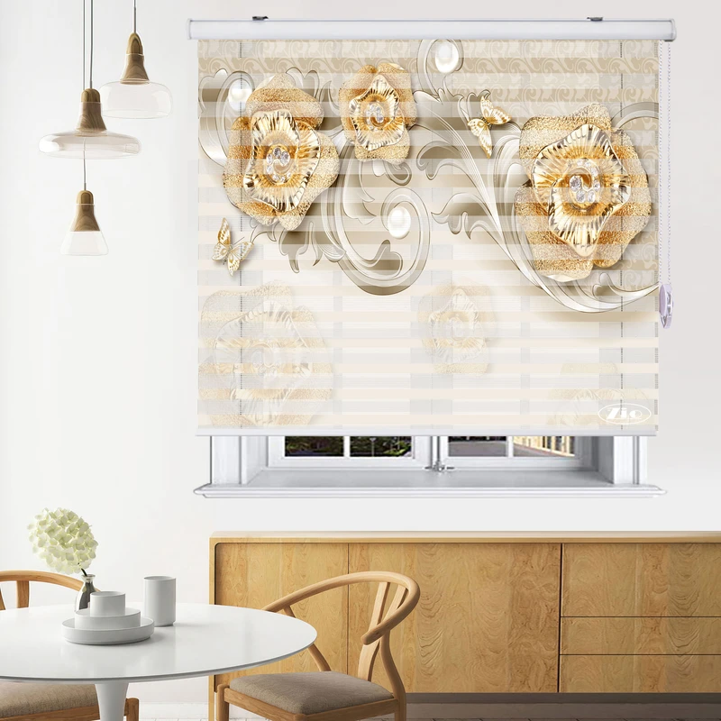 پرده زبرا زیو مدل 3D-1169 سایز 150x150 سانتی متر