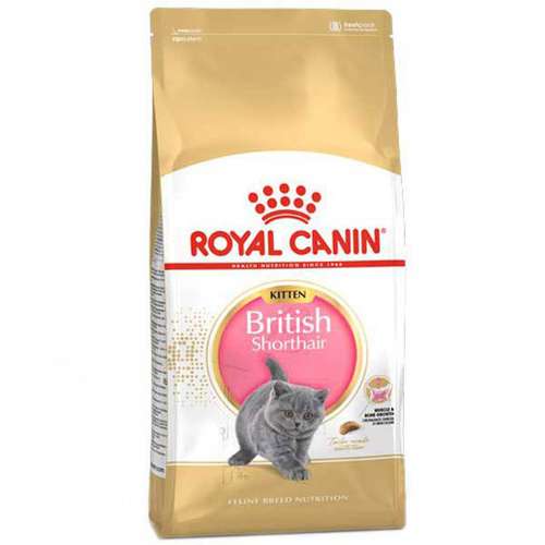 غذای خشک بچه گربه رویال کنین مدل BRITISH KITTEN وزن 2 کیلوگرم