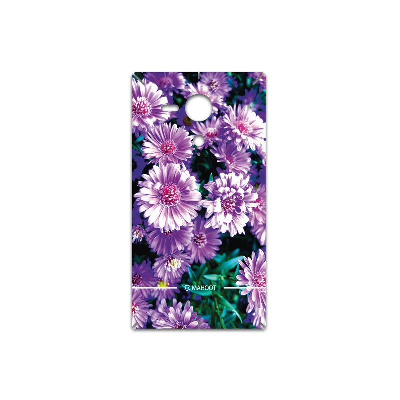 برچسب پوششی ماهوت مدل Purple-Flower مناسب برای گوشی موبایل سونی Xperia SP