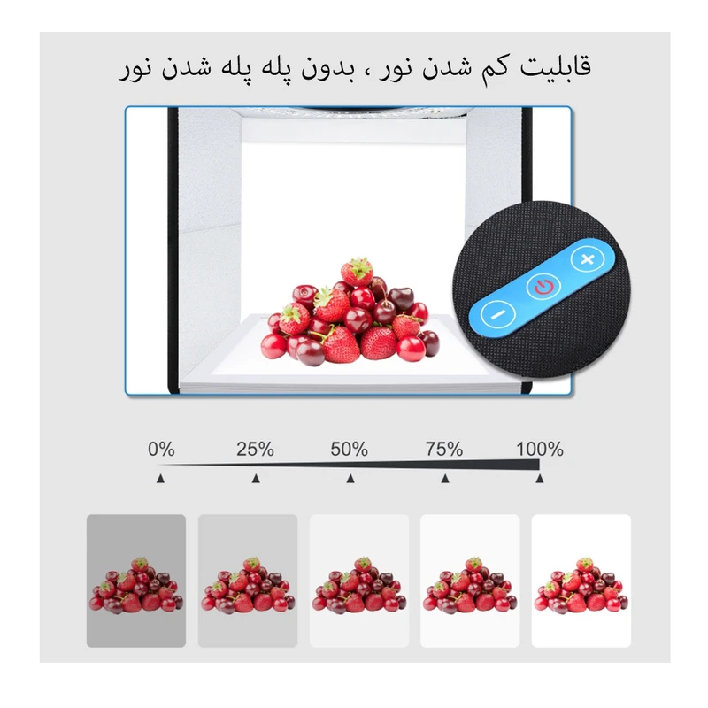 چادر عکاسی پلوز مدل Shadowless Light ابعاد 25x25 سانتی متر عکس شماره 9