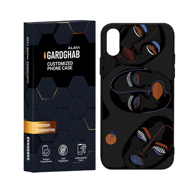 کاور گارد قاب علوی مدل دورژله ای پشت گلس ساده و مینیمال مناسب برای گوشی موبایل اپل iPhone X / XS