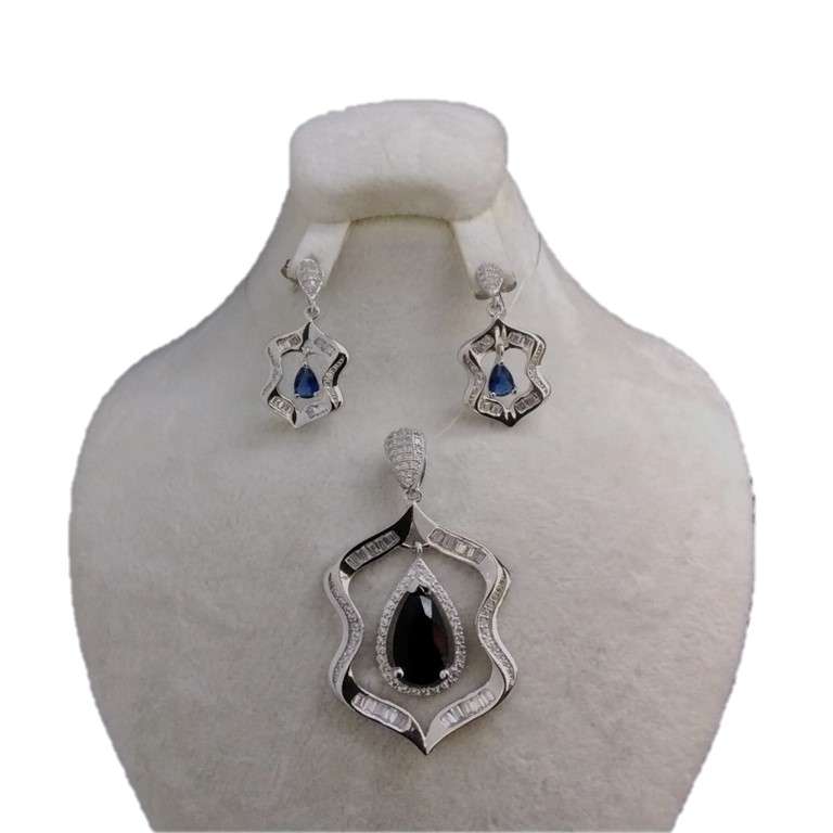 نیم ست نقره زنانه مدل gol-1113