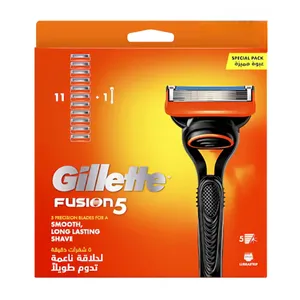 خود تراش ژیلت مدل Fusion 5 به همراه تیغ یدک بسته 10 عددی