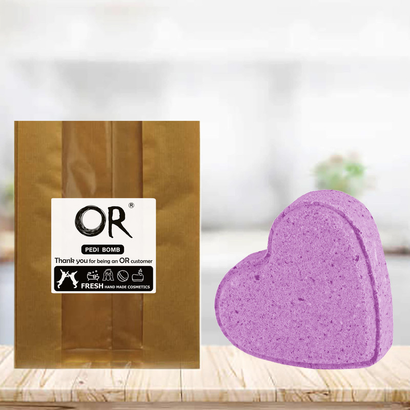 کوکتل پدیکور اور مدل قلب لوندر وزن 55 گرم