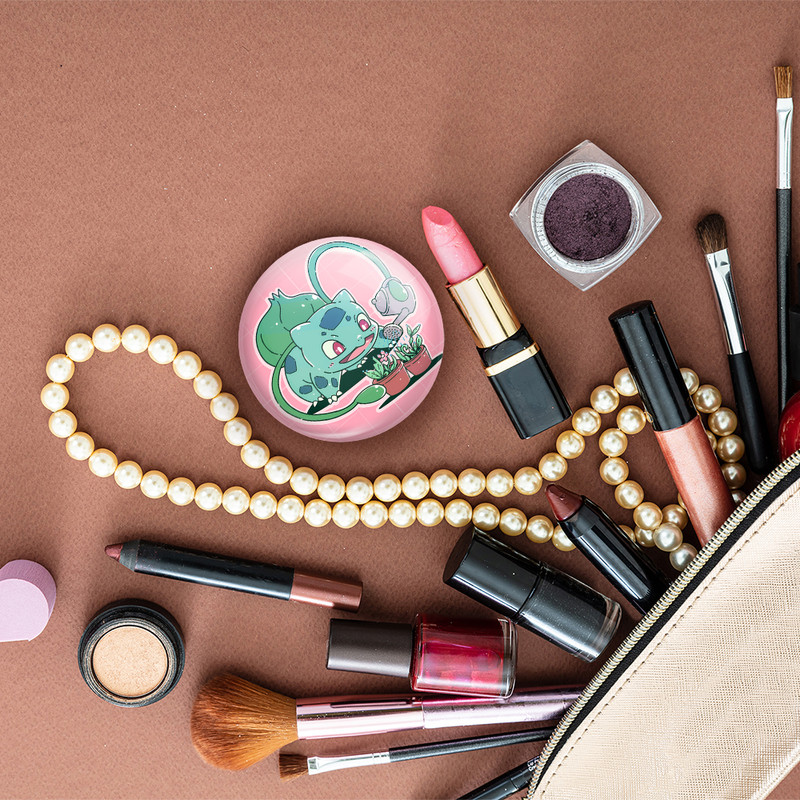 آینه جیبی خندالو مدل بولباسور انیمه پوکمون  کد 17357