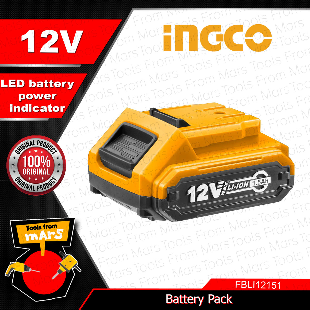 باتری شارژی 12 ولت 1.5 آمپر اینکو مدل FBLI12151-12v-1.5Ah