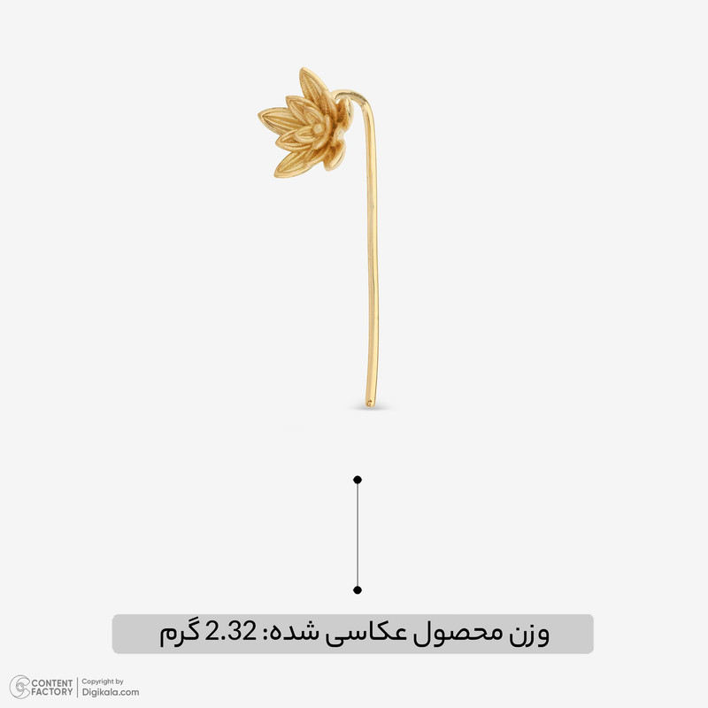 گوشواره عصایی طلا 18 عیار زنانه جواهری راز مدل 2412-30 - 6