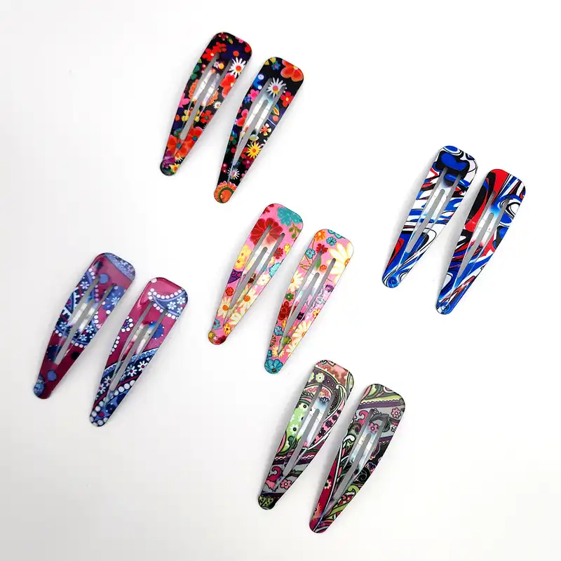 گیره مو زنانه مدل گل کد SNG256-6 مجموعه 10 عددی