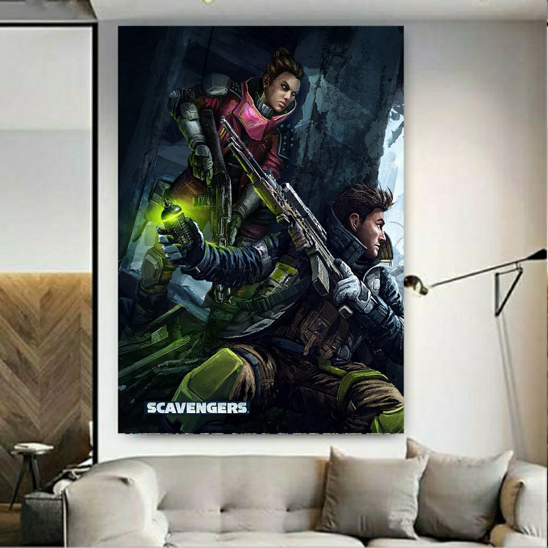 تابلو بوم طرح چرم مخمل گیم SCAVENGERS کد SDM9813