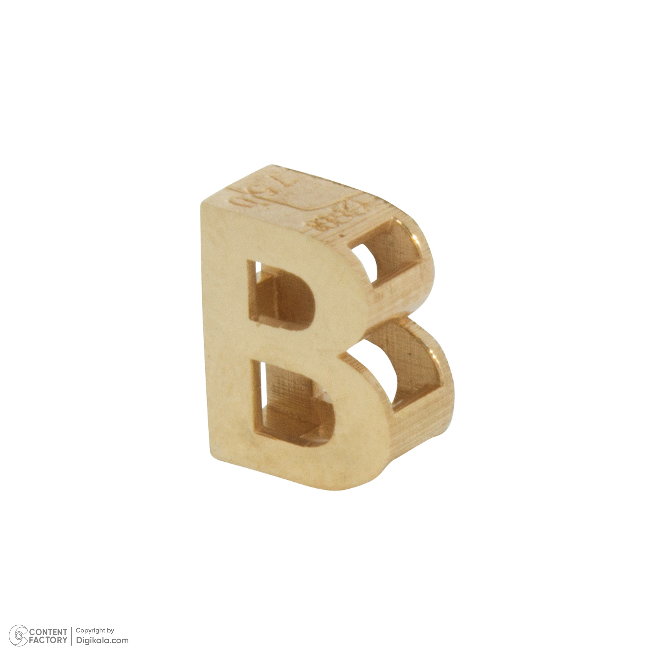 آویز گردنبند طلا 18 عیار زنانه گنجینه هنر خوش نشین مدل حرف B