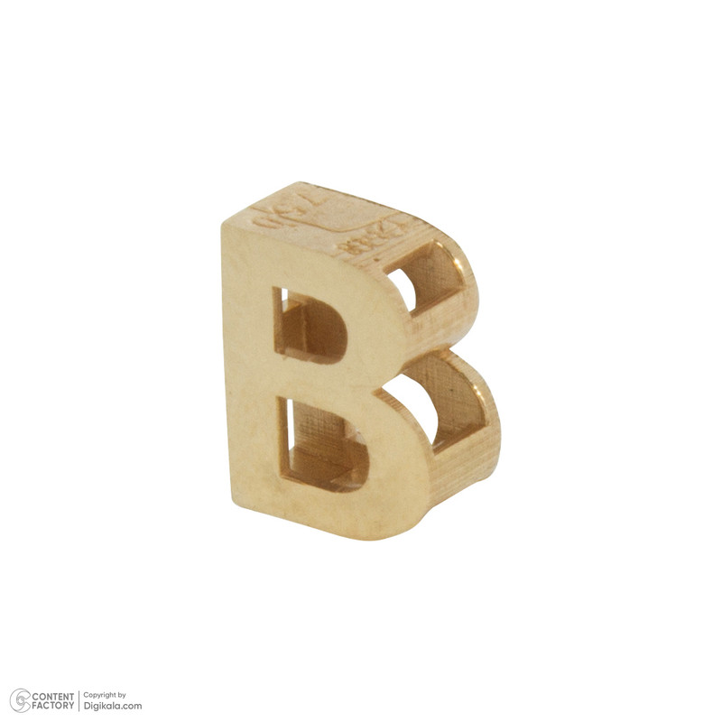 آویز گردنبند طلا 18 عیار زنانه گنجینه هنر خوش نشین مدل حرف B