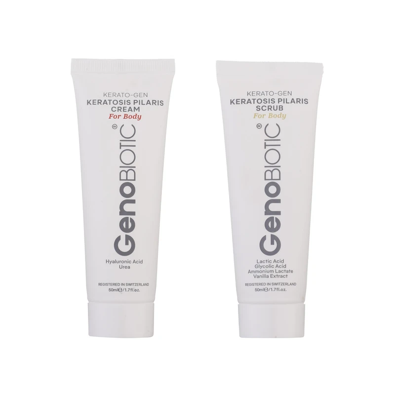 کرم لایه بردار پوست ژنوبایوتیک مدل Kerato-Gen حجم 50 میلی لیتر به همراه کرم کنترل کننده پوست مرغی مدل Kerato-Gen-1