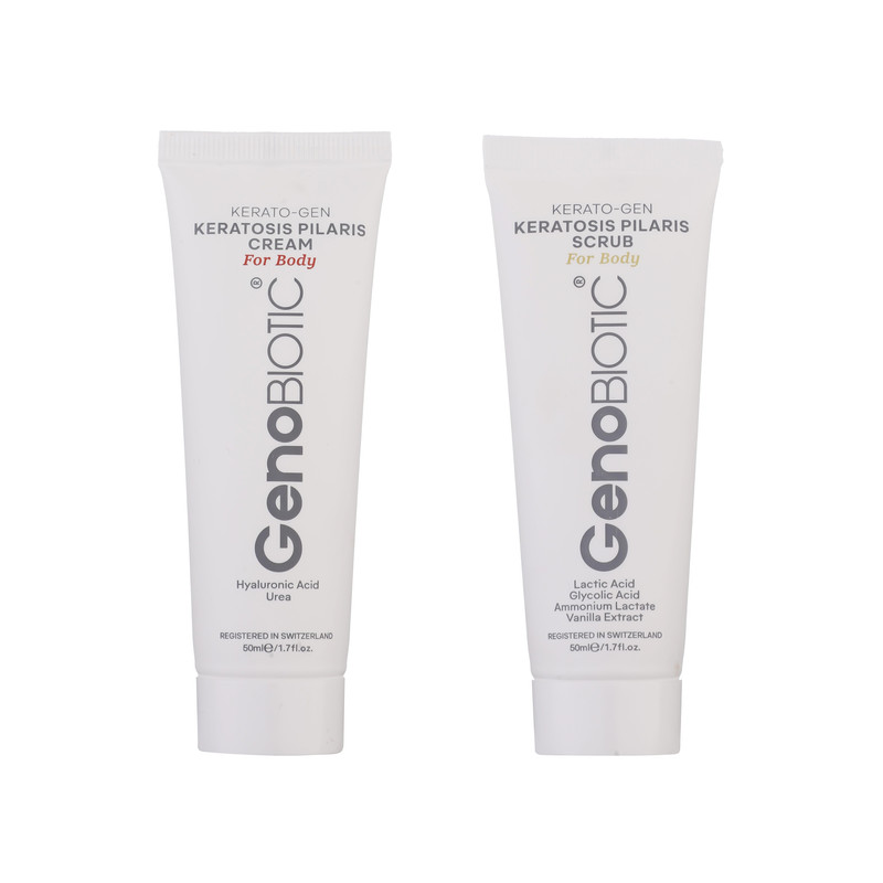 کرم لایه بردار پوست ژنوبایوتیک مدل Kerato-Gen حجم 50 میلی لیتر به همراه کرم کنترل کننده پوست مرغی مدل Kerato-Gen-1