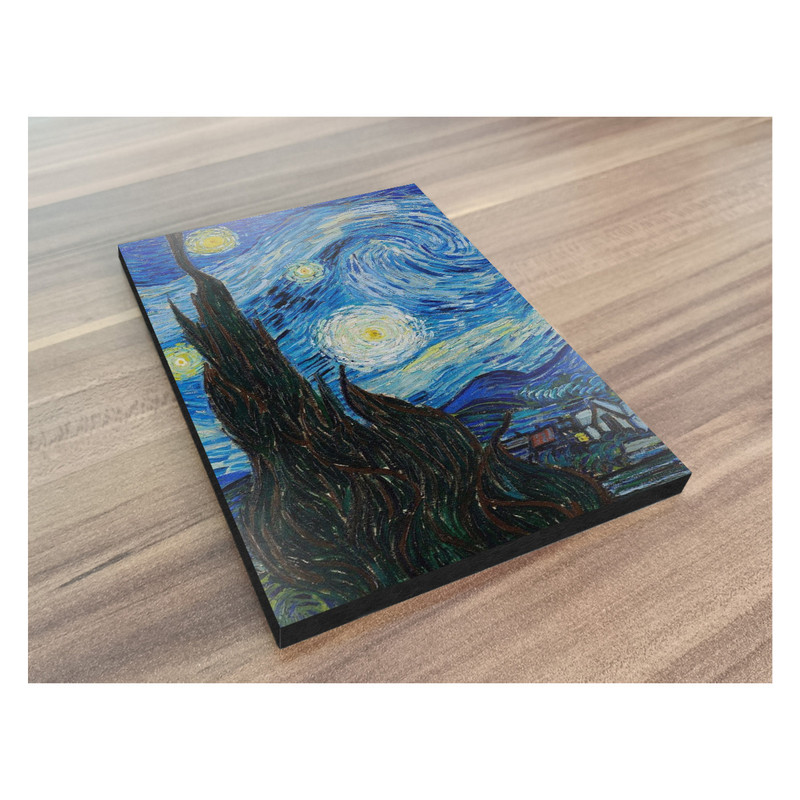 تابلو شاسی گوفی مدل نقاشی شب پرستاره وینسنت ونگوک طرح هنری Vincent Van Gogh Art 4k کد SKY44