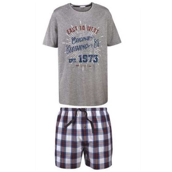 ست تی شرت و شلوارک مردانه لیورجی مدل pyjama301