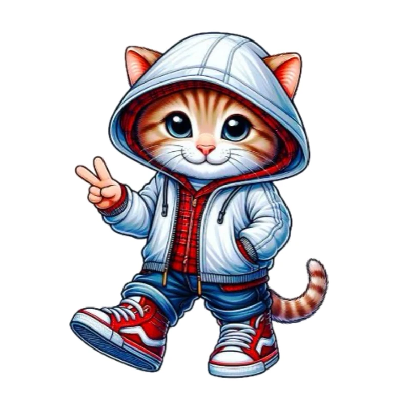 استیکر پارچه و لباس پاد آفرین مدل گربه کد a1