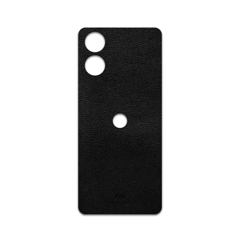 برچسب پوششی ماهوت مدل Black-Leather مناسب برای گوشی موبایل موتورولا Moto G04
