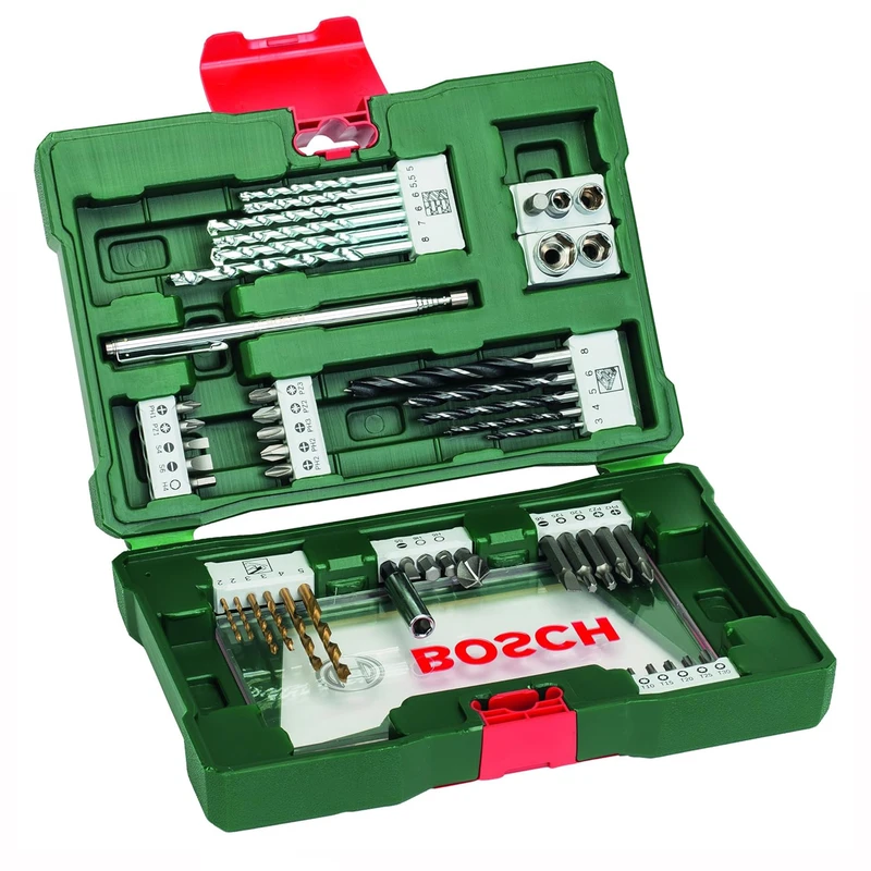 مته و سرپیچ گوشتی بوش مدل V-LIne 48 Tin مجموعه 48 عددی