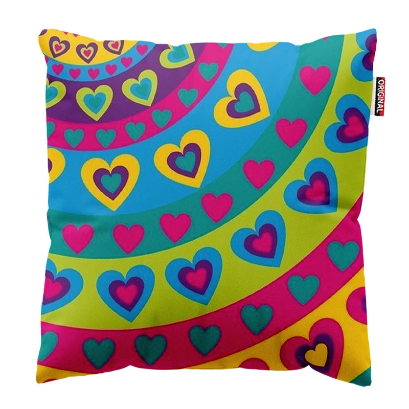 کوسن پاد آفرین طرح قلب کد 2730 سایز 30*30 سانتی متر