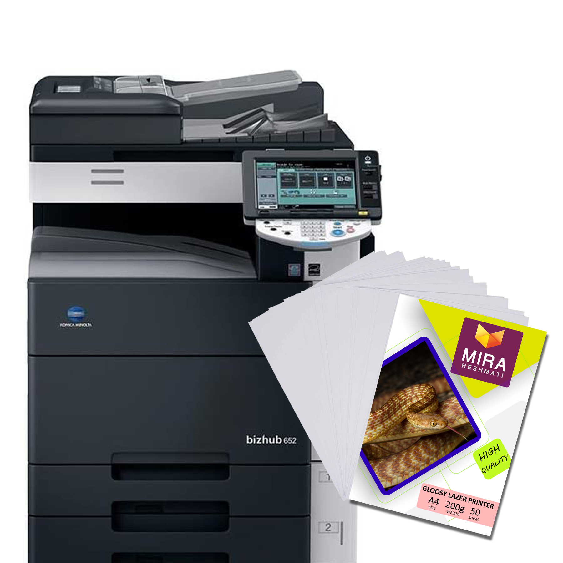 کاغذ چاپ عکس گلاسه میرا مدل PLG200 سایز 21x30 سانتی متر بسته 50عددی