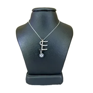 گردنبند نقره زنانه مدل چشم نظر حروف E کد 85522