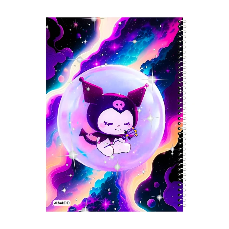 دفتر مشق 100 برگ آلبالو طرح کرومی کد 2001