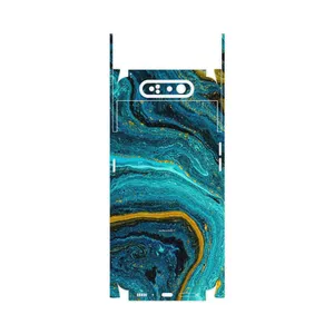 MAHOOT Turquoise marblewith golden streaks-FullSkin Cover Sticker for Samsung Galaxy A80