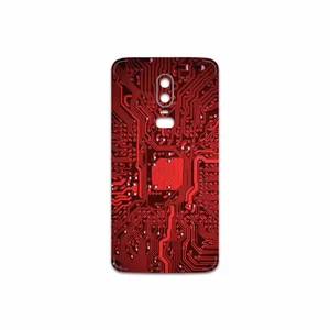 MAHOOT Red Printed Circuit Board Cover Sticker for OnePlus 6
