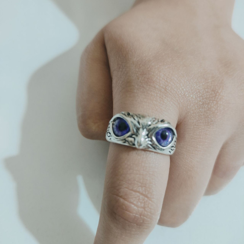 انگشتر  دخترانه مدل جغد کد 01