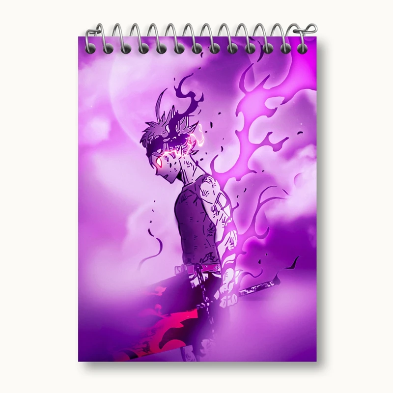 دفتر یادداشت 50 برگ خندالو مدل آستا انیمه بلک کلاور Black Clover کد 11748