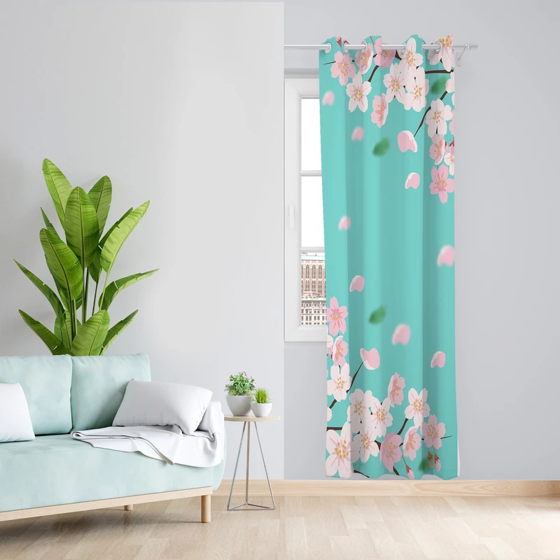 پرده مدل شکوفه مخمل پانچی کد 1133 سایز 140x200 سانتی متر