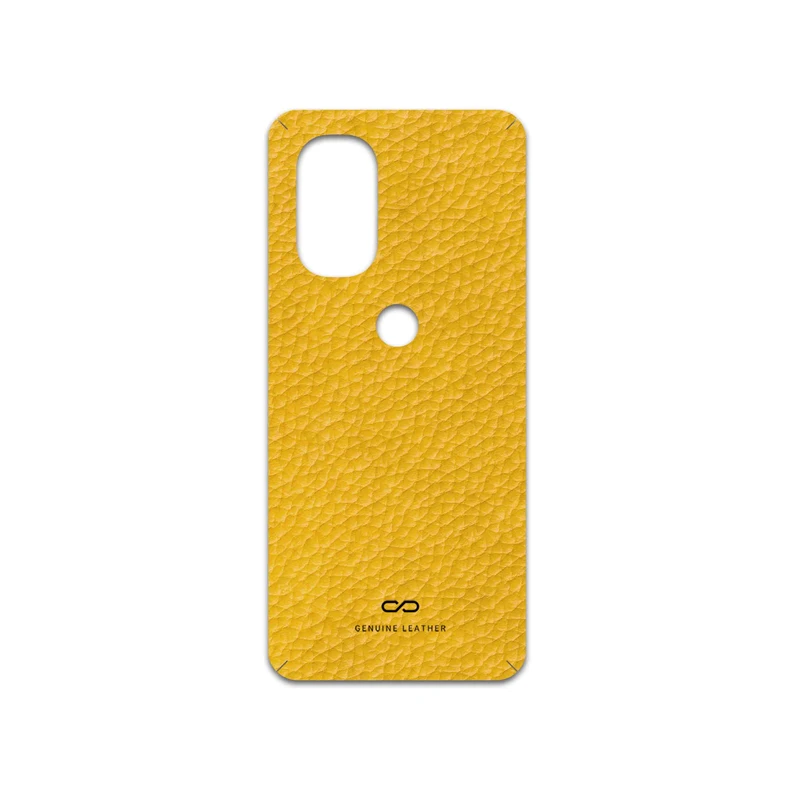 برچسب پوششی ماهوت مدل Mustard-Leather مناسب برای گوشی موبایل موتورولا Moto G51 5G