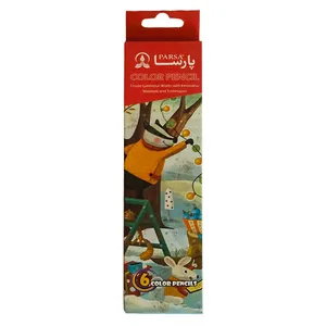 مداد رنگی 6 رنگ پارسا کد 13
