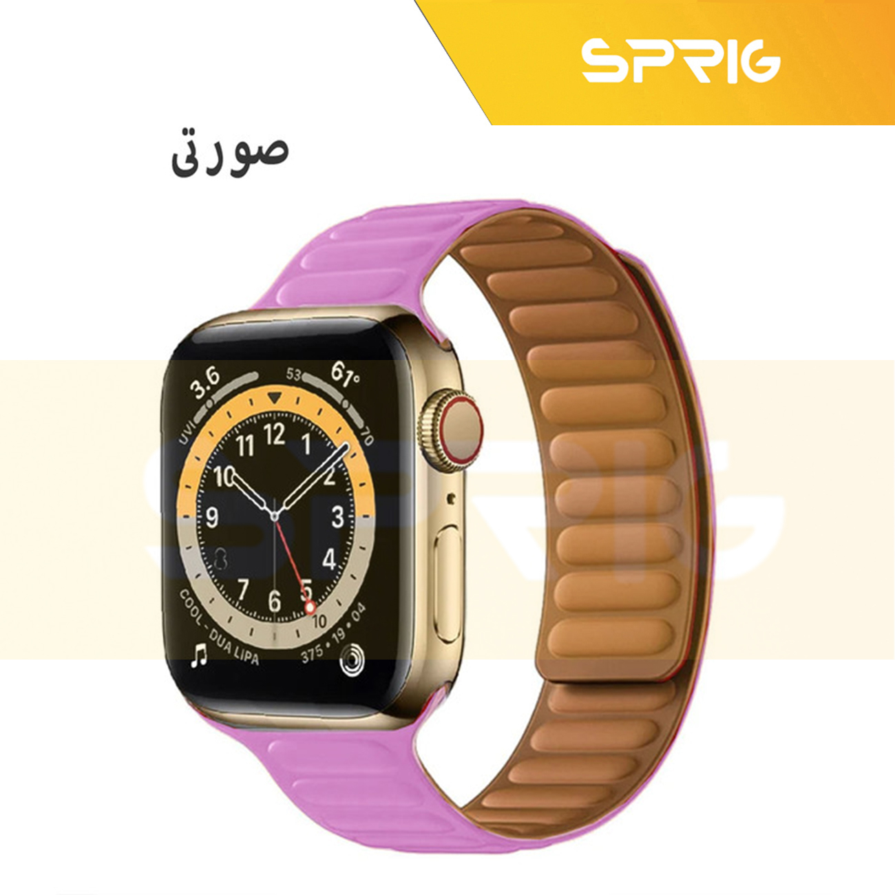 بند اسپریگ مدل Magnetic Loop مناسب برای اپل واچ سری Se/Ultra/1/2/3/4/5/6/7/8/9 سایز 42/44/45/49 میلی متری