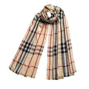 شال زنانه مدل موهر نخ چهارخانه